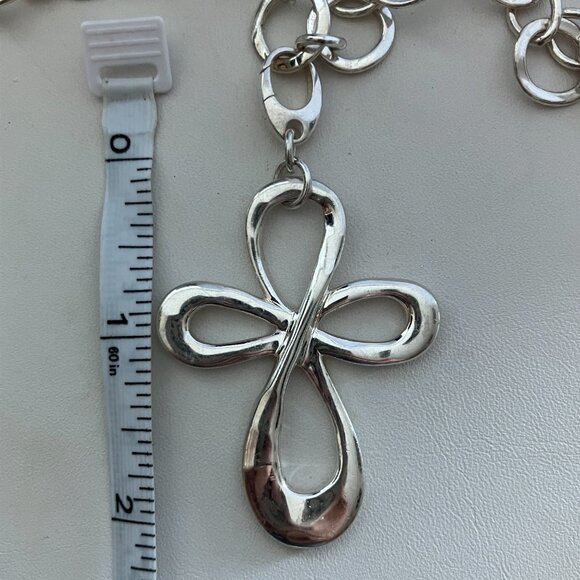 RLM Studio 925 Sterling Silver chain 18" & cross - Picture 5 of 7